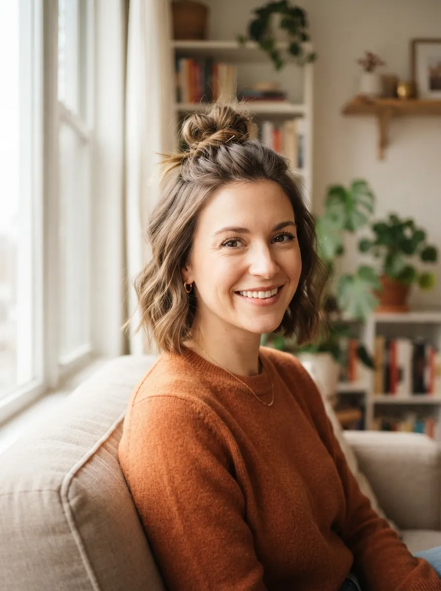 Messy Bun for Short Hair
