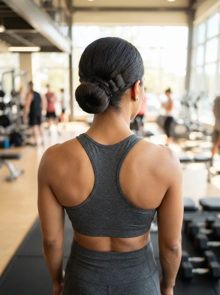 Low Bun for Gym or Workouts
