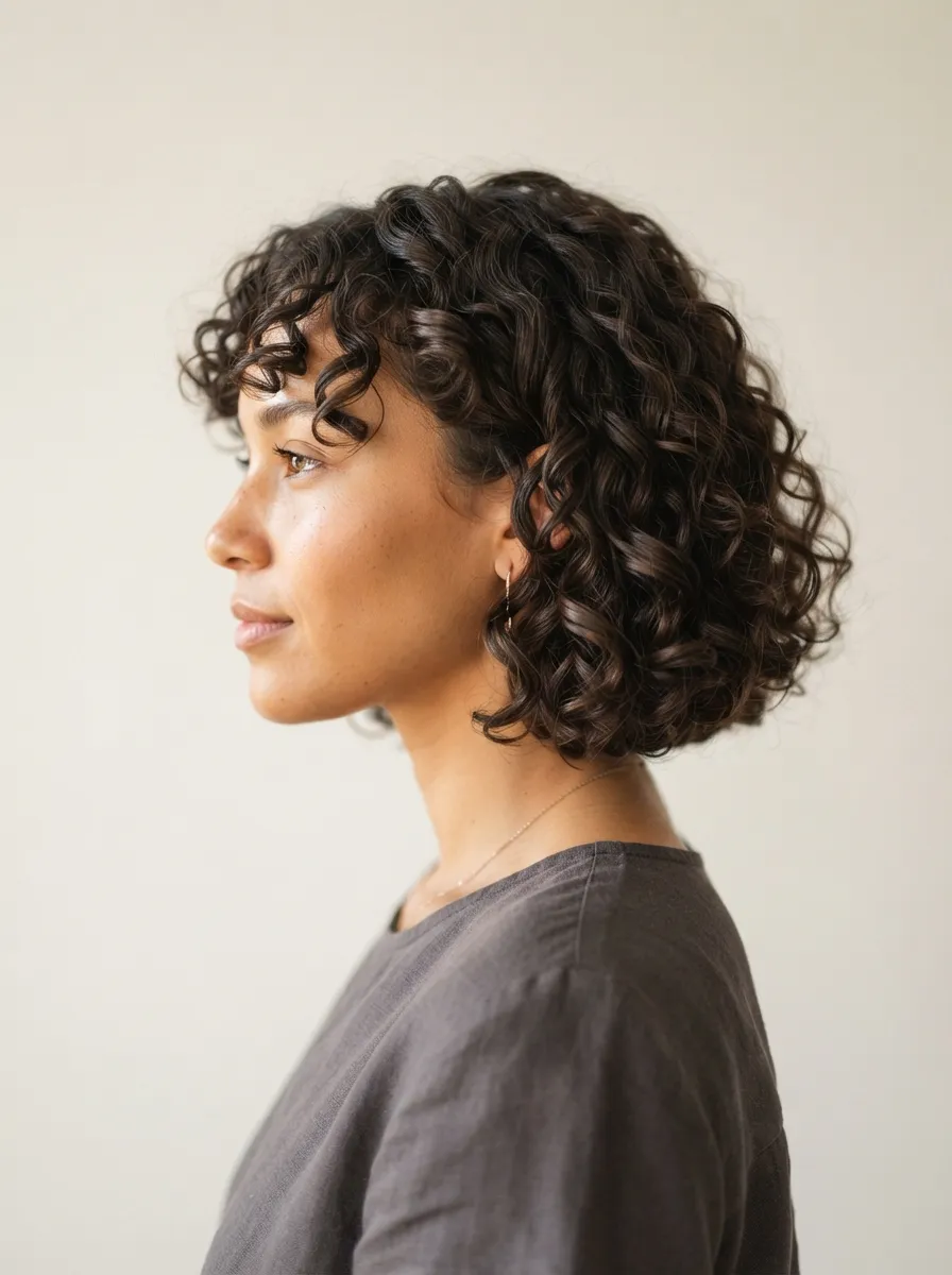Curly Bob Cut