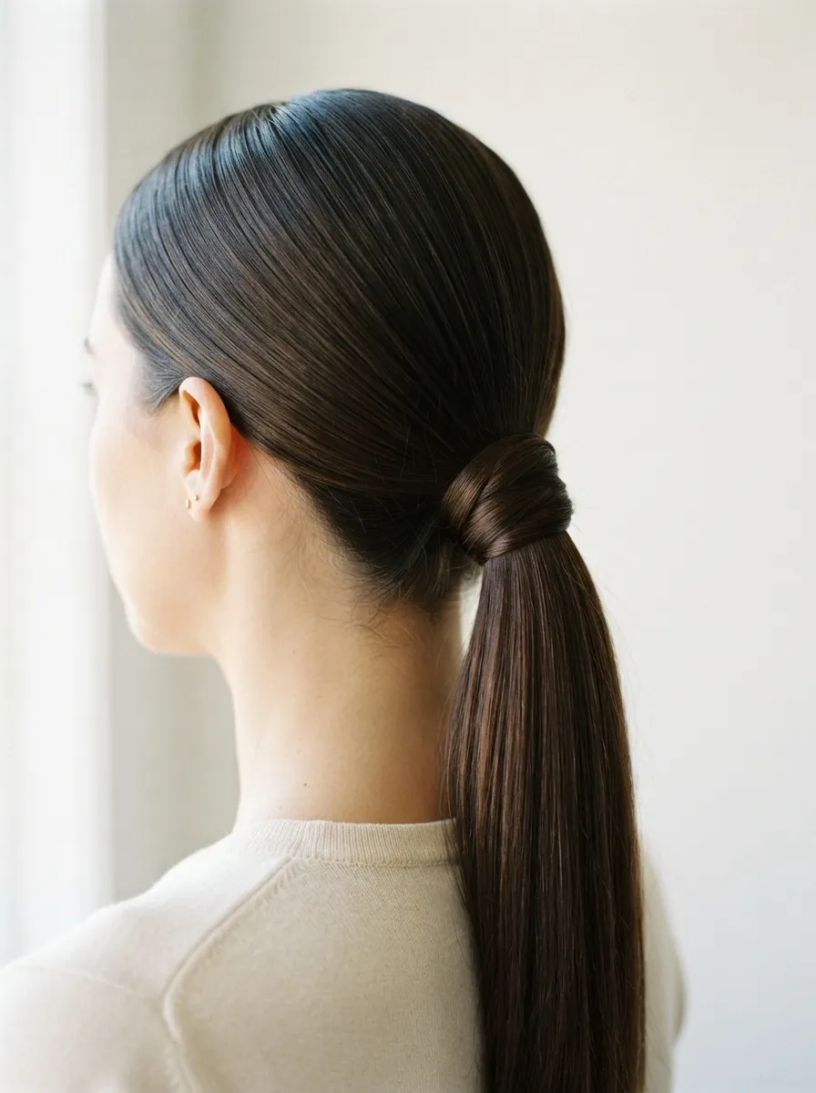 Low Ponytail with Wrap
