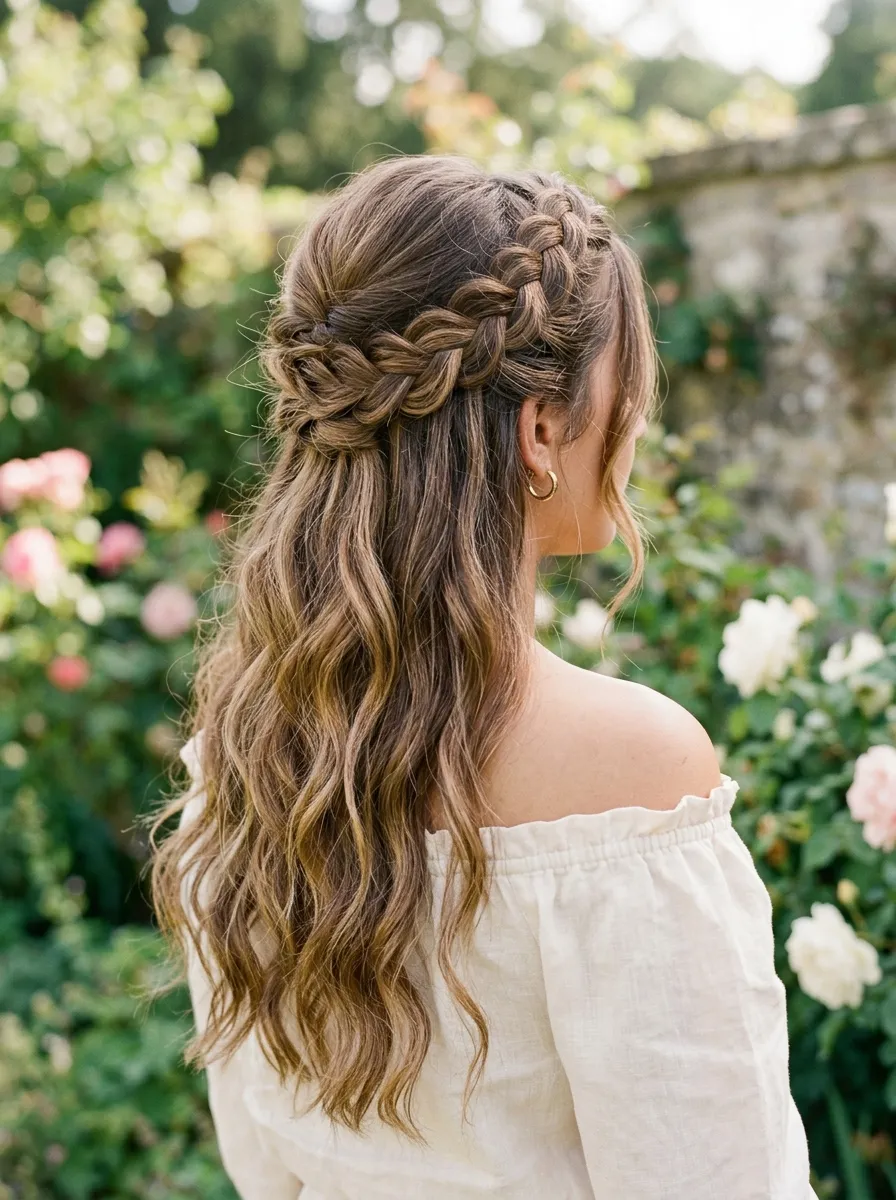 Braided Half Up With Volume