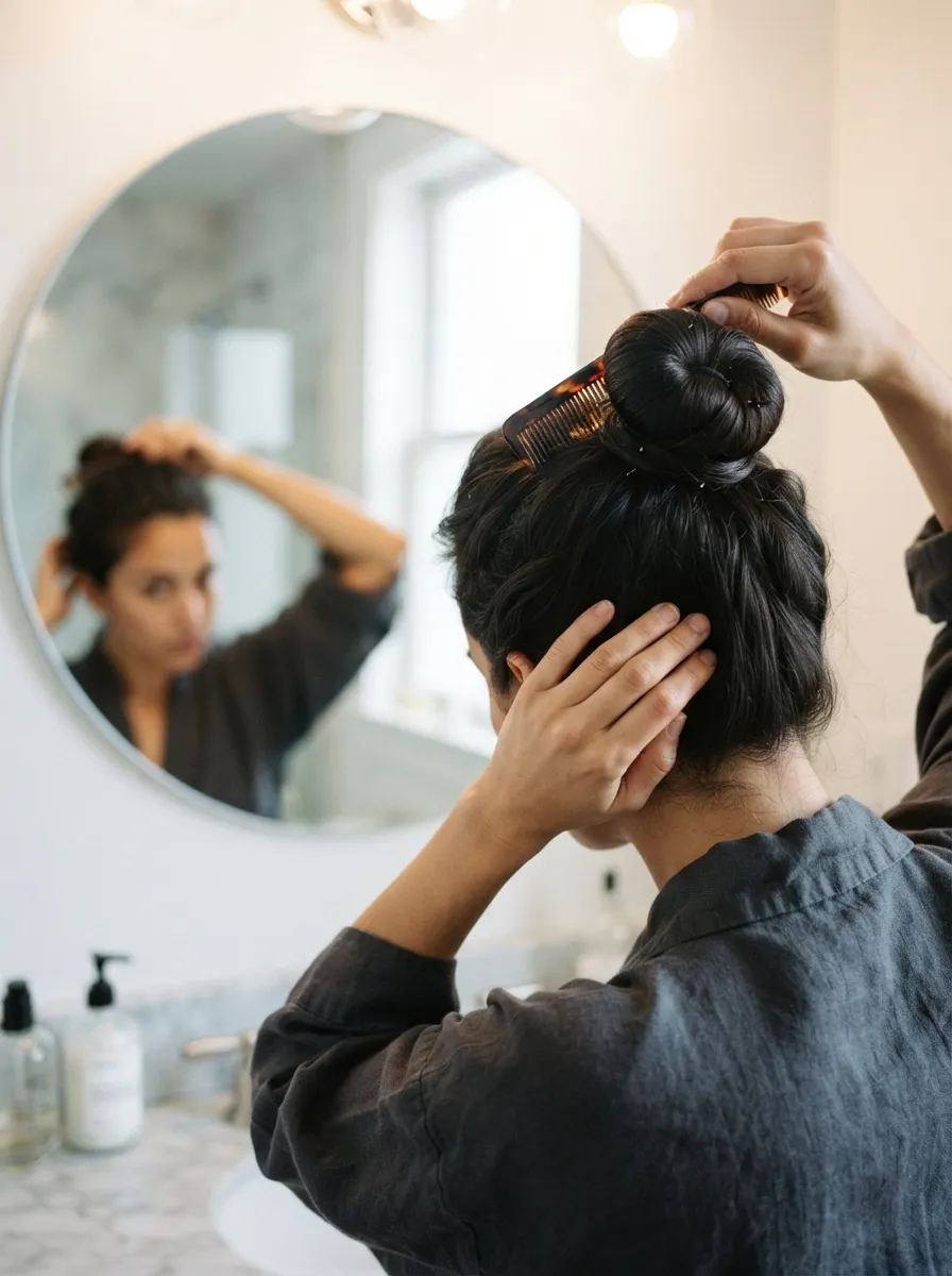 Classic Slicked Back High Bun