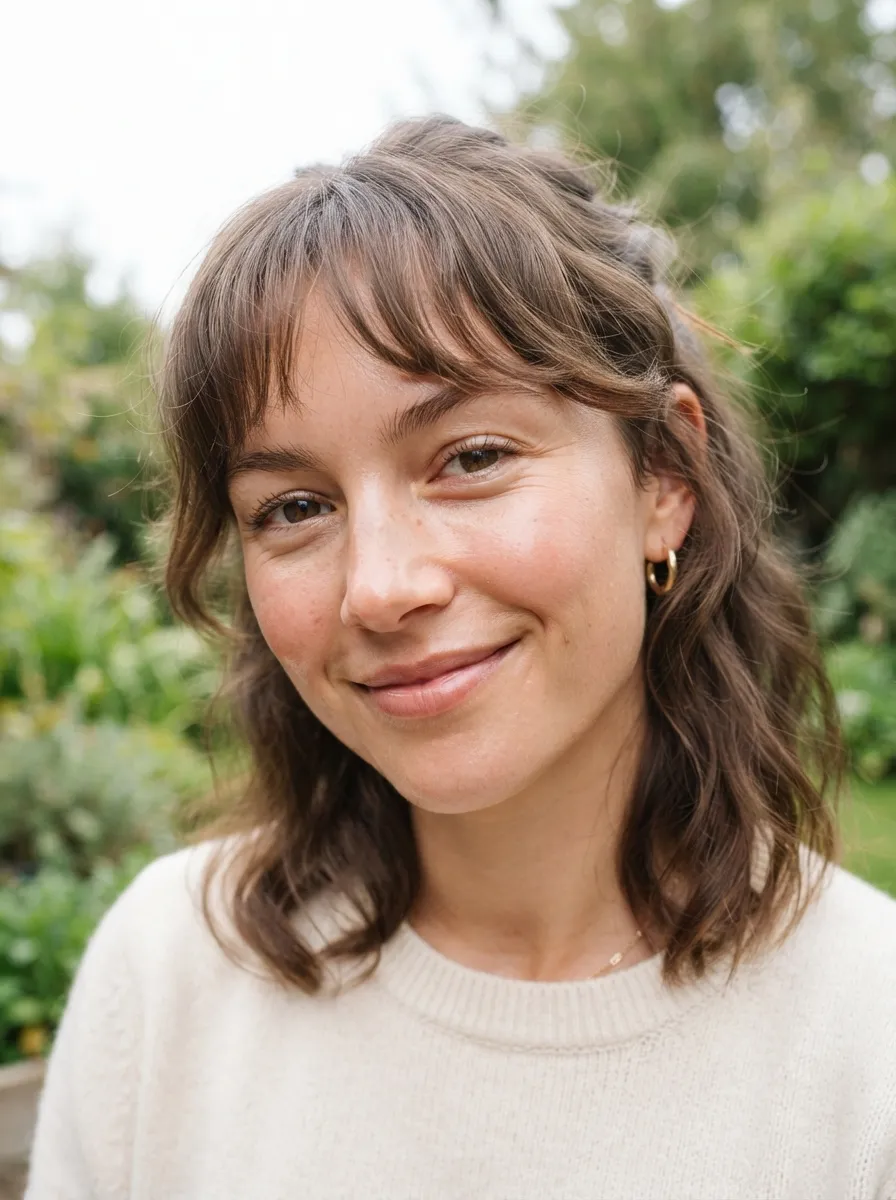 Wispy Bangs Combined With a Shag Haircut
