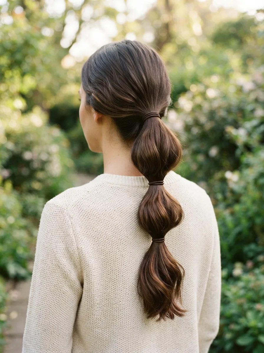 Ponytail with Layered Ties