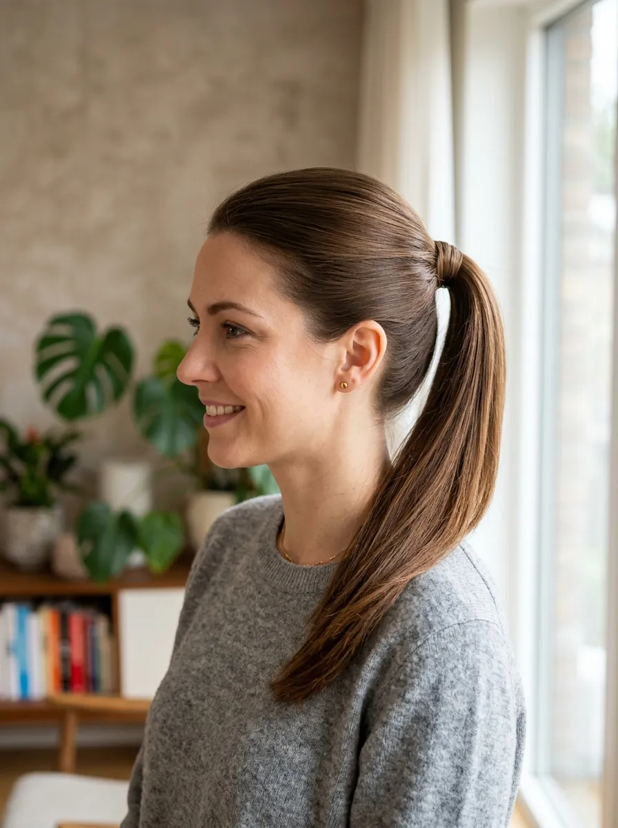 Simple Wrapped Ponytail