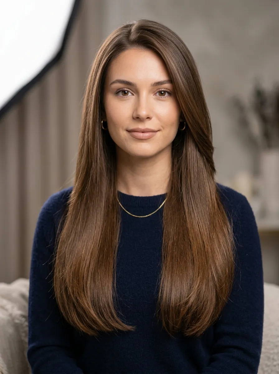 Straight Hair With Hidden Layers