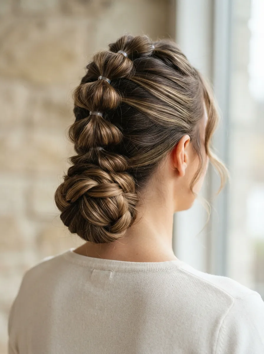 Bubble Braid Updo