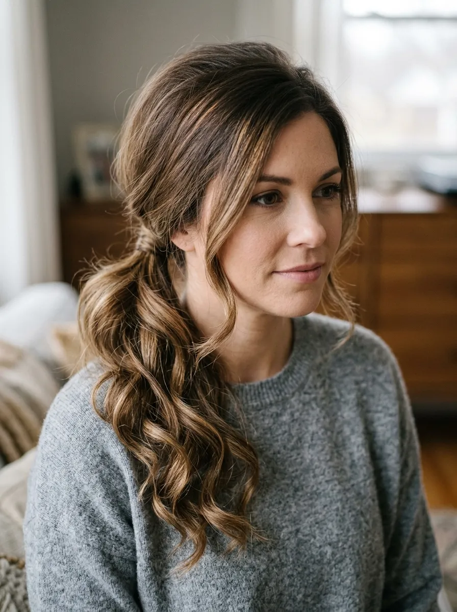 Voluminous Side Ponytail