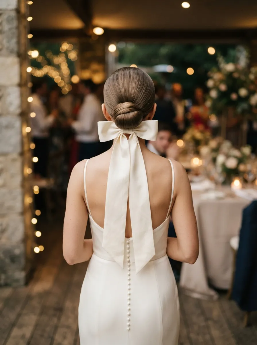 Bun With Oversized Bow