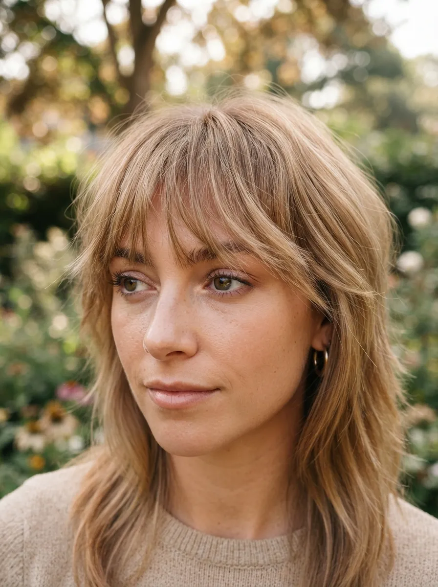 Long Bangs with Feathered Ends