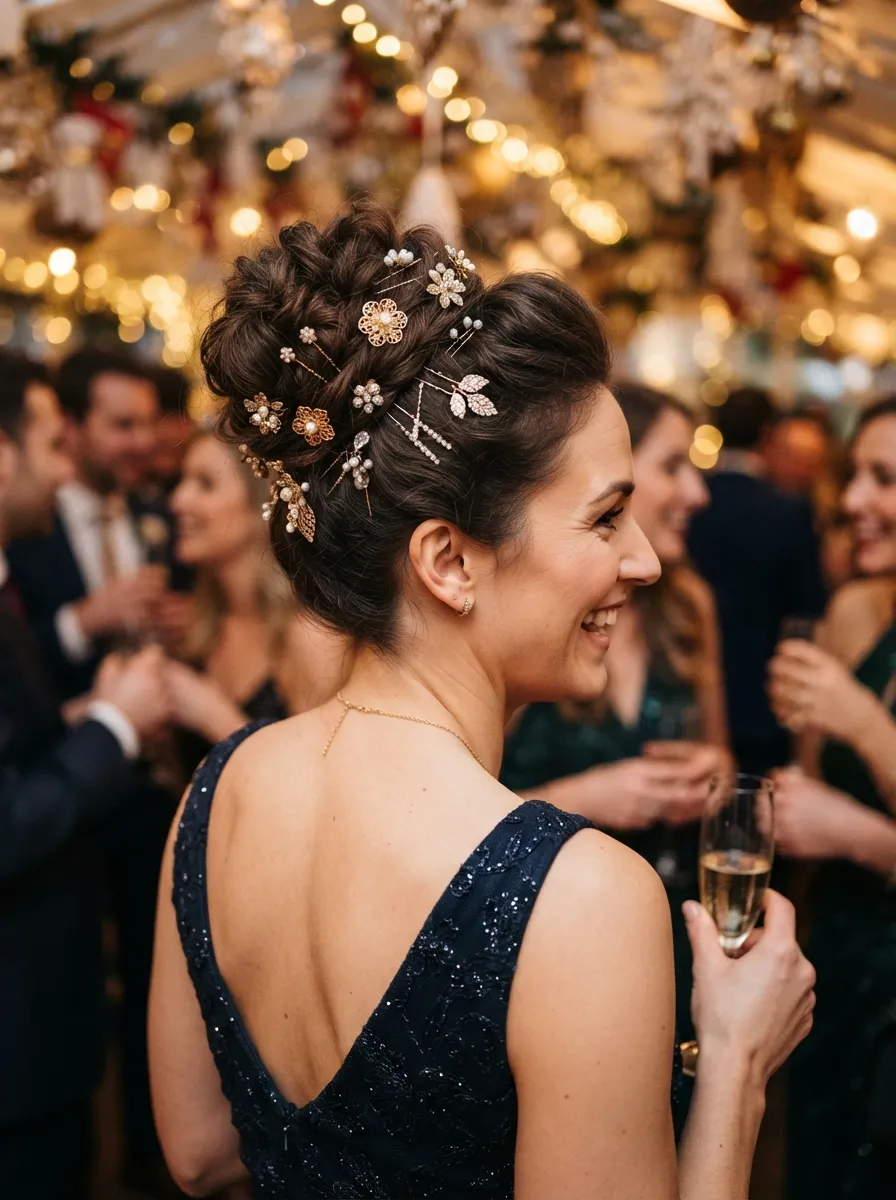Statement Bun With Accessories