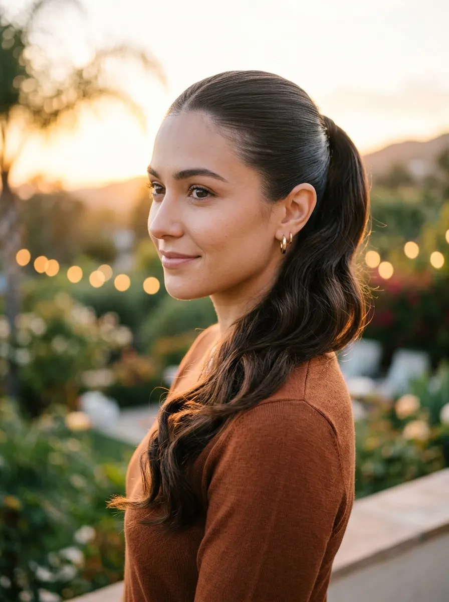 Ponytail with Curled Ends