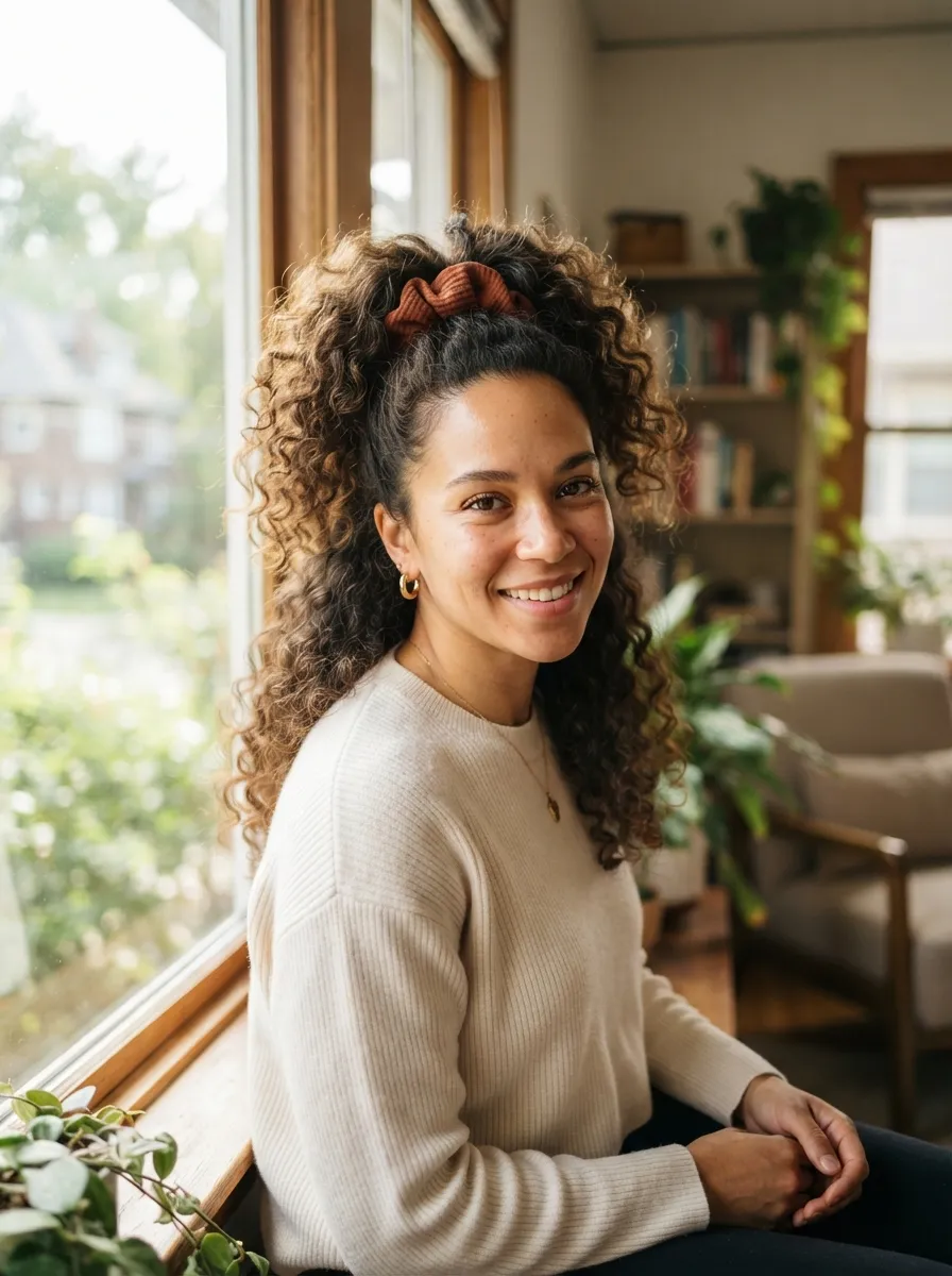 The High Ponytail for Thick, Curly Hair