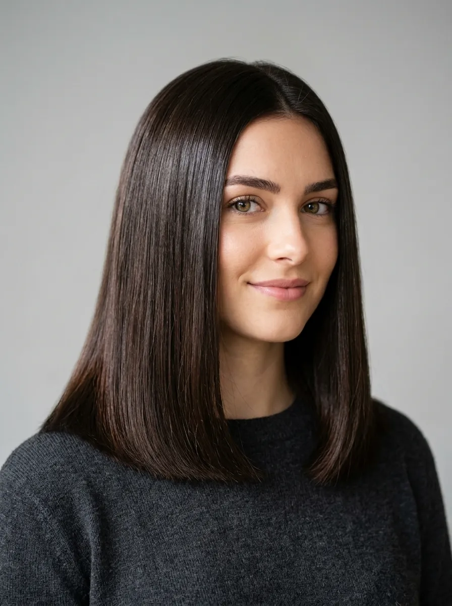 Blunt Ends With Round Brush Styling