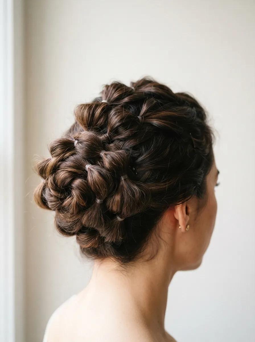 Bubble Braid into a Bun