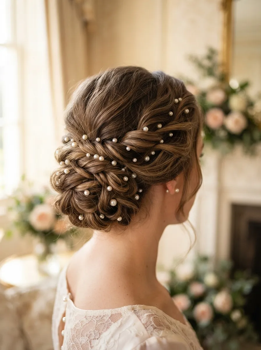 Pearl-Pinned Updo