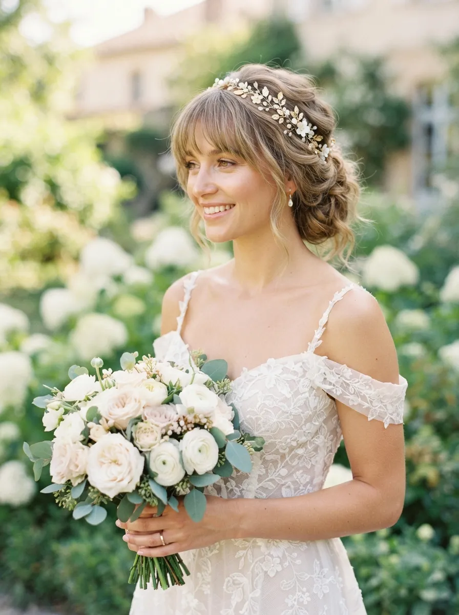 Wispy Bangs Styled With a Center Part