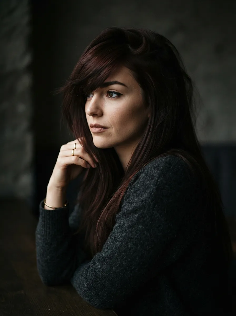Bangs With Deep Side Part