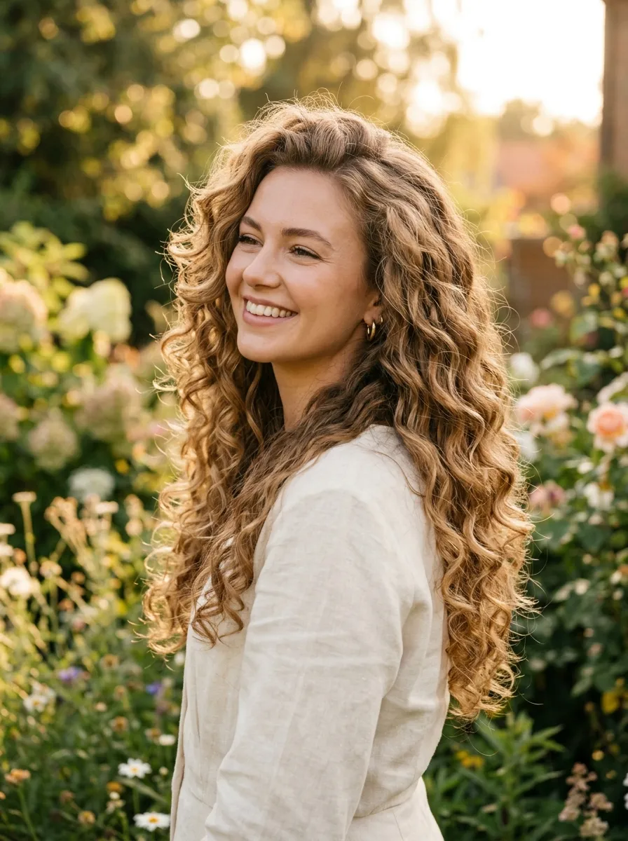 Soft Curls With Volumizing Roots