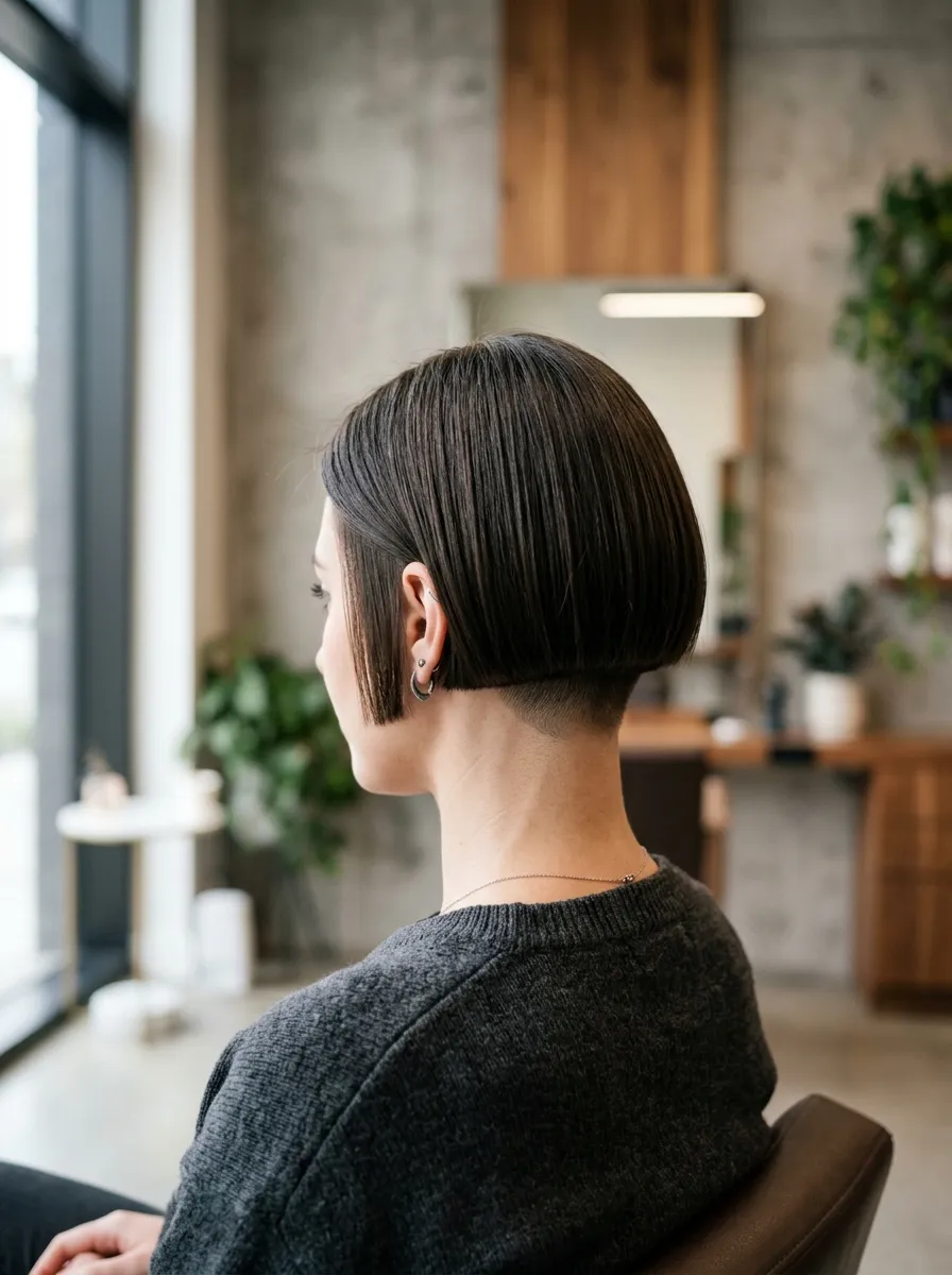 Structured Bob With Undercut