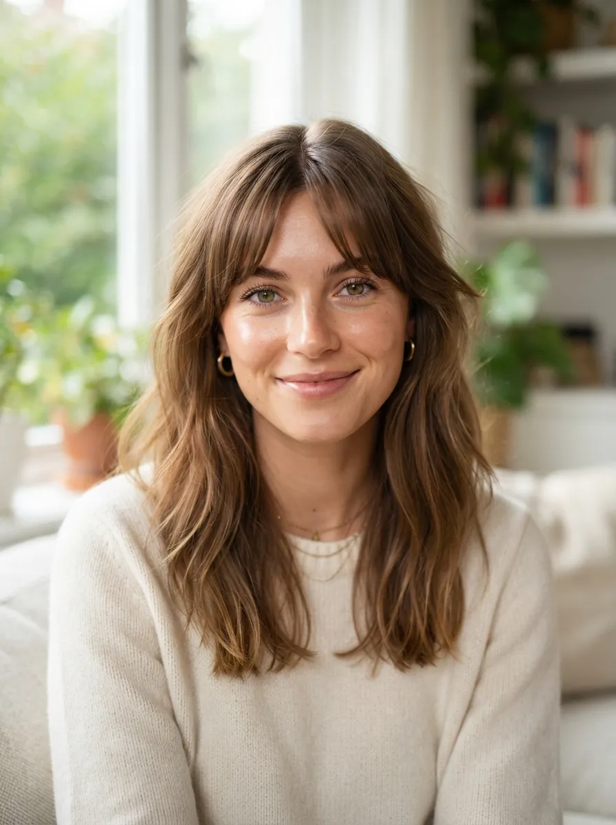 Wispy Bangs on Colored Vivid Hair