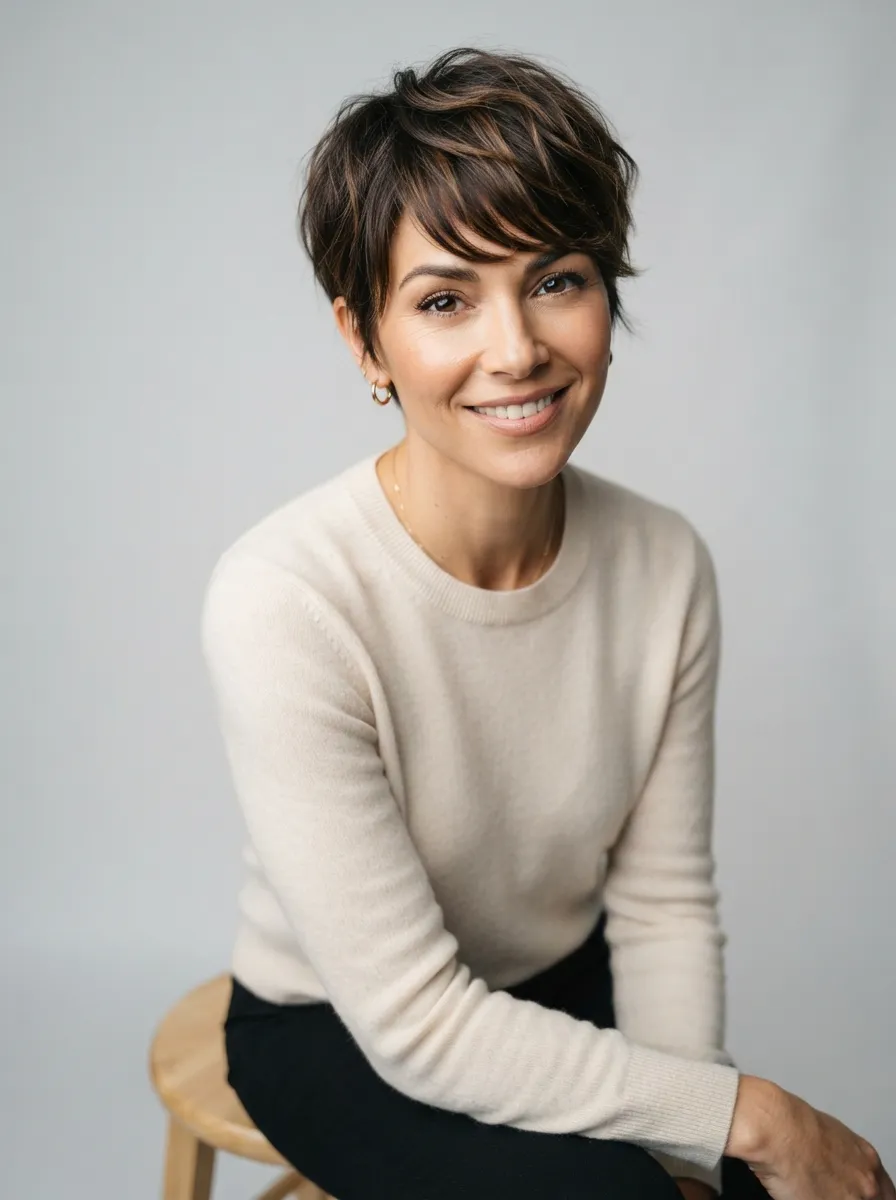 Bangs with a Textured Pixie