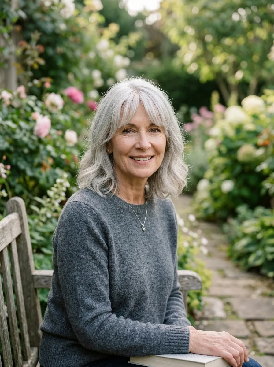 Bottleneck Bangs For Gray Or Silver Hair