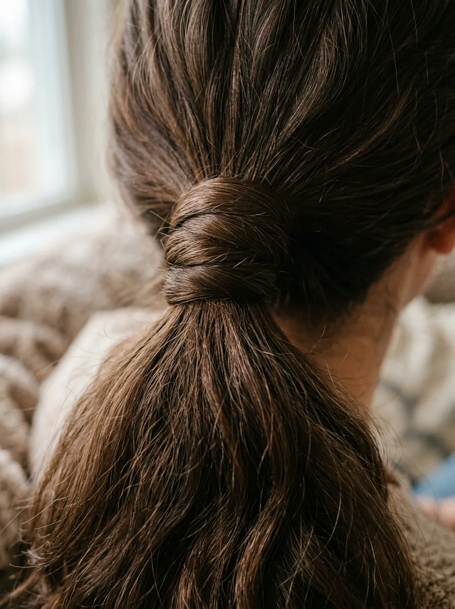Ponytail with Hidden Elastic Trick