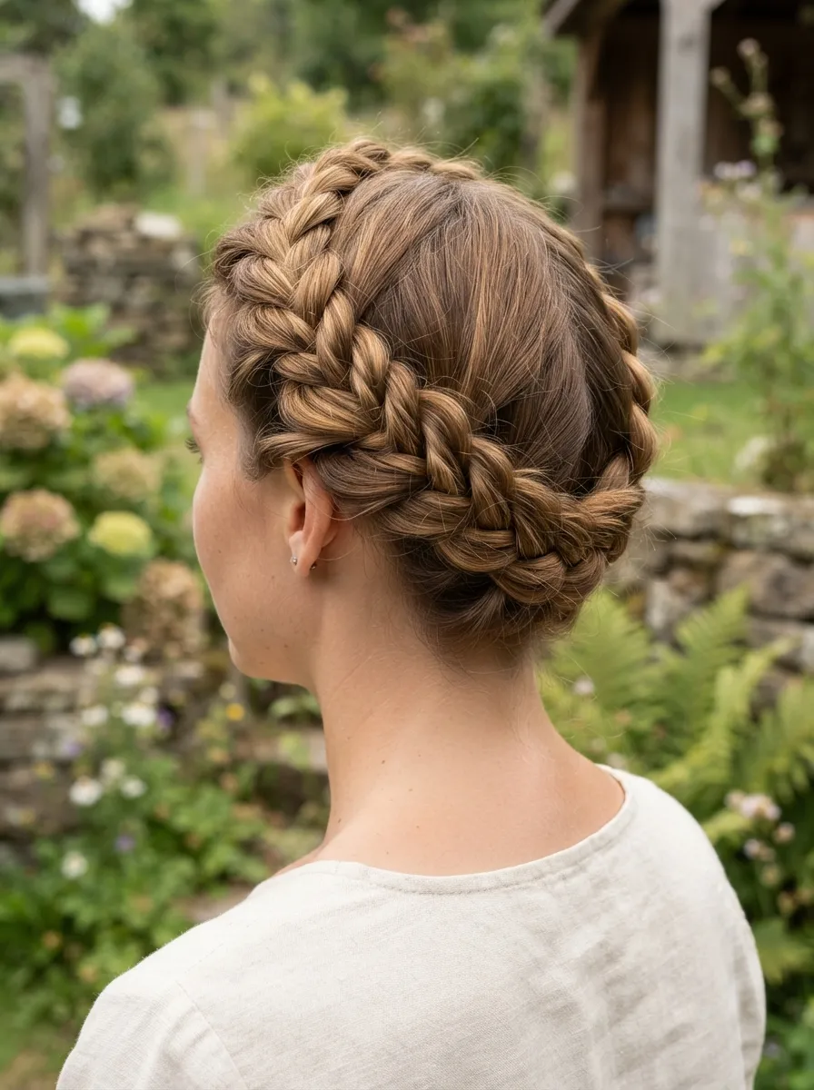 Braided Halo Updo