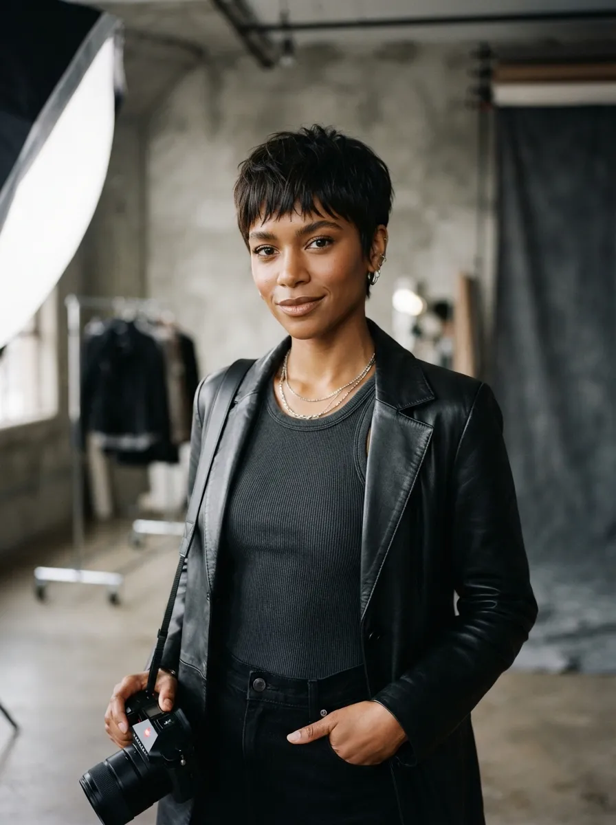 Bangs with a Textured Crop for Short Hair