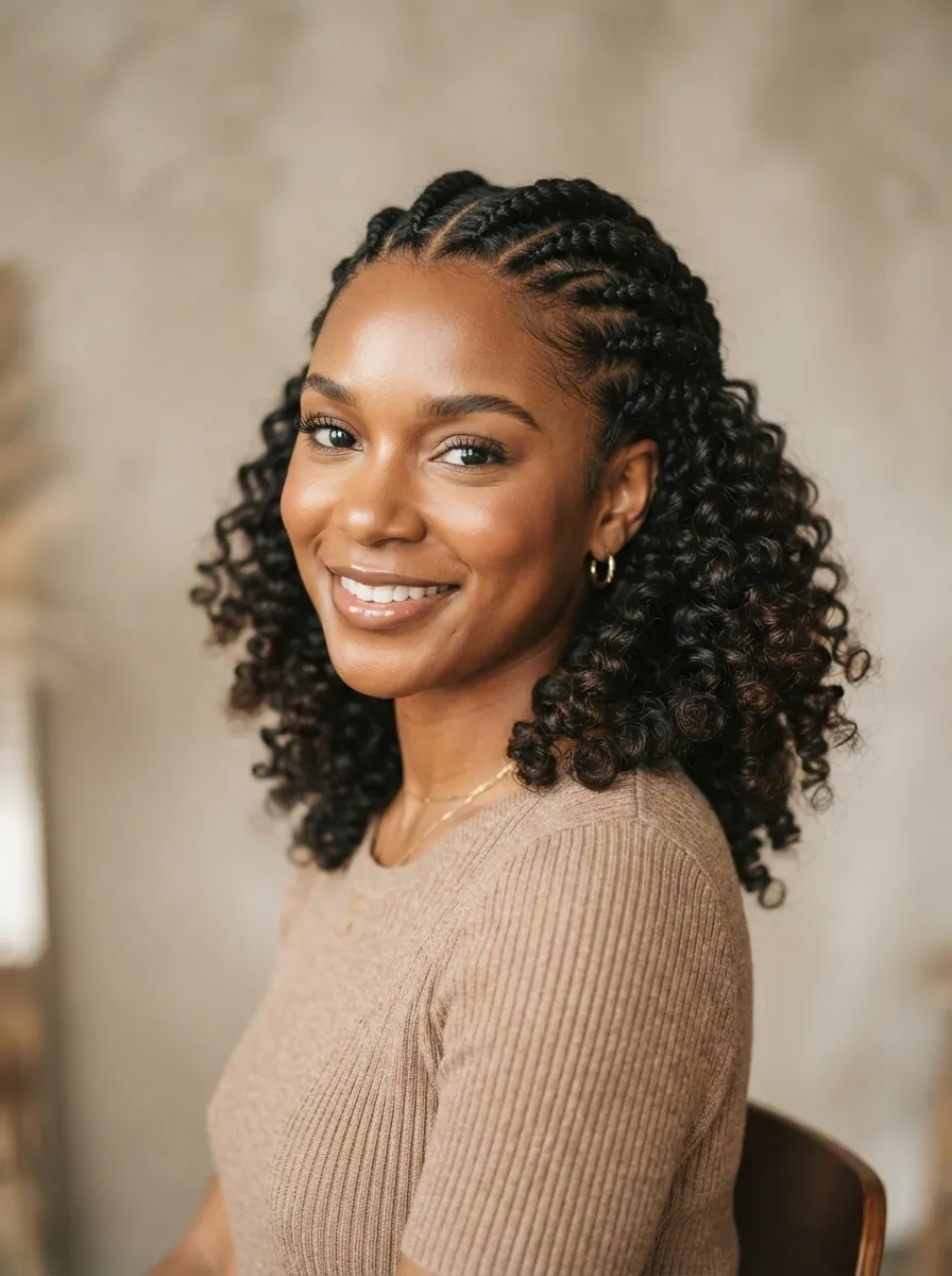 Curly Hair With Flat Twists