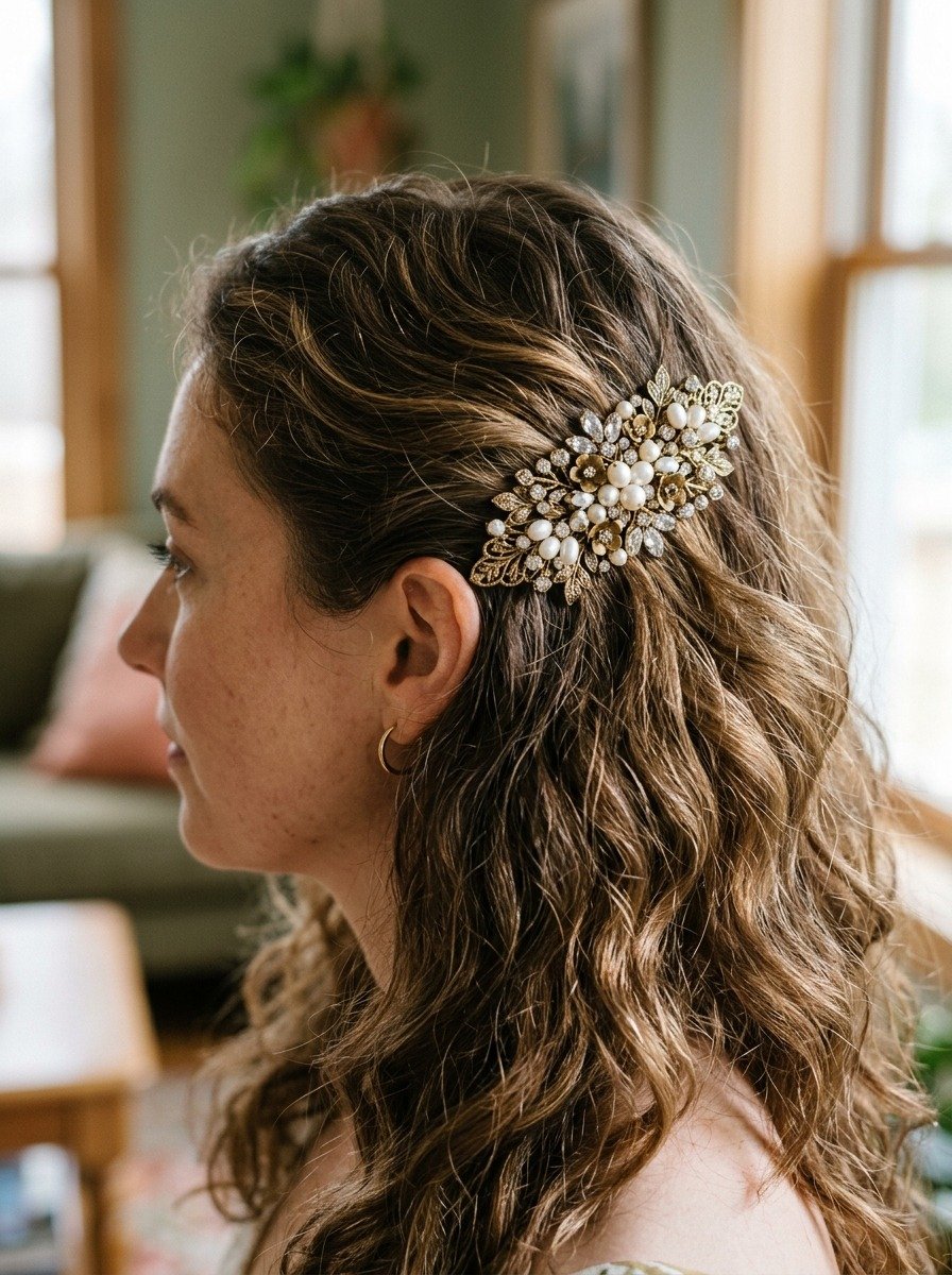 Wavy Hair With Statement Clips