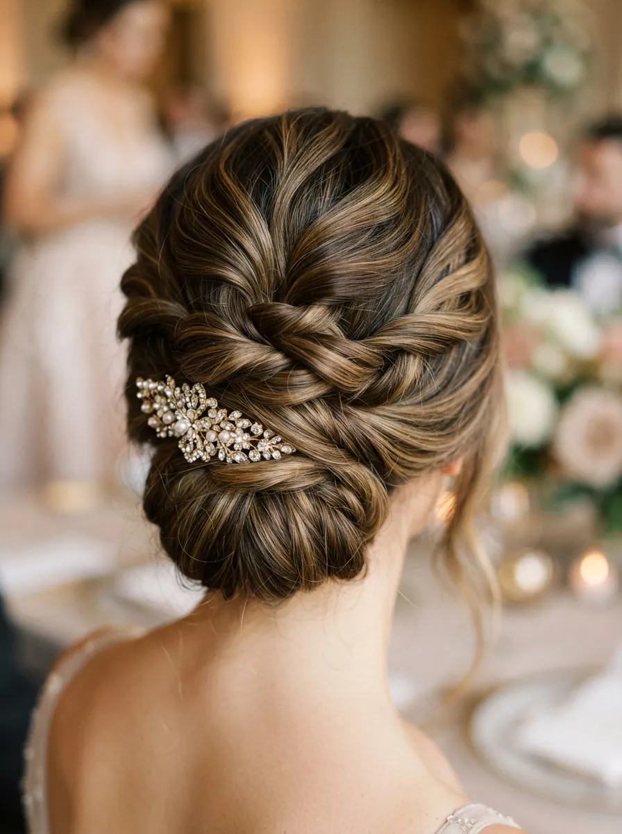 Twisted Chignon with Accessories