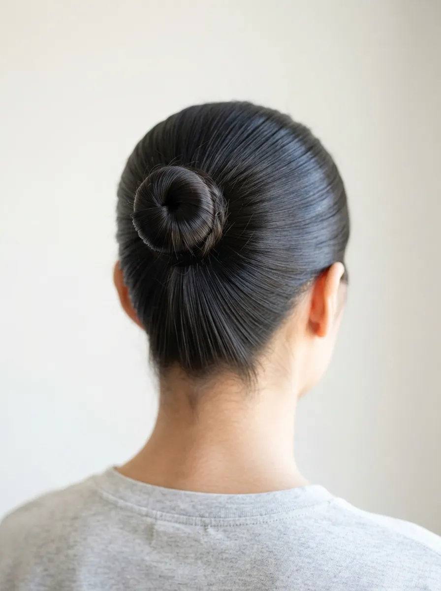 Sleek Ponytail Bun for Short Hair