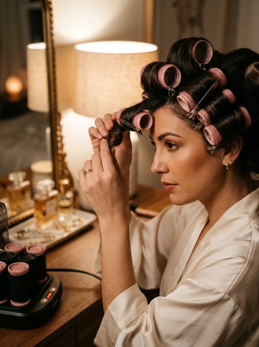 Bangs For Special Occasions Using Hot Rollers