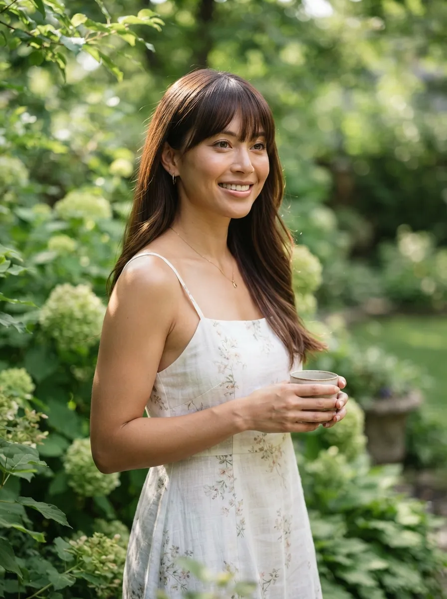 Long Bangs for Summer Humidity