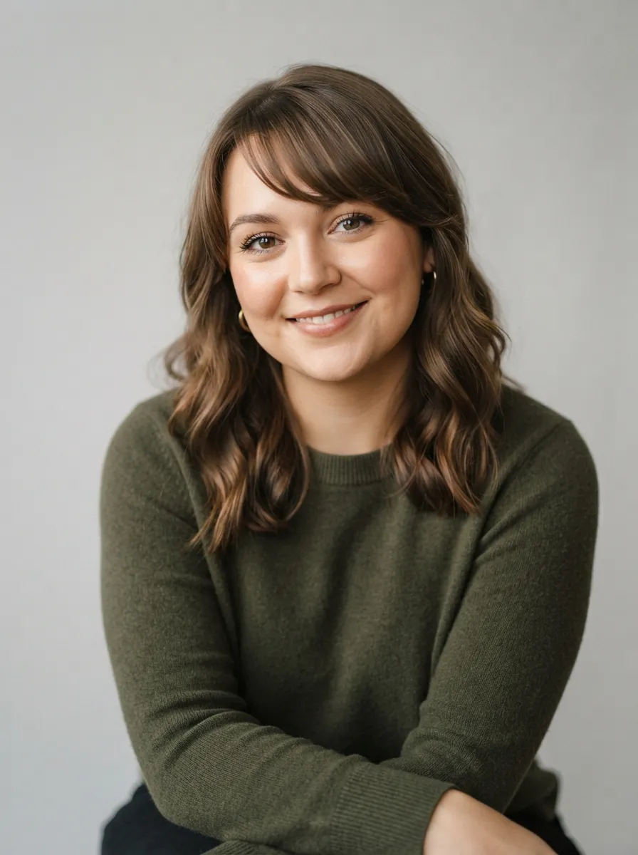Side Swept Bangs for Round Faces