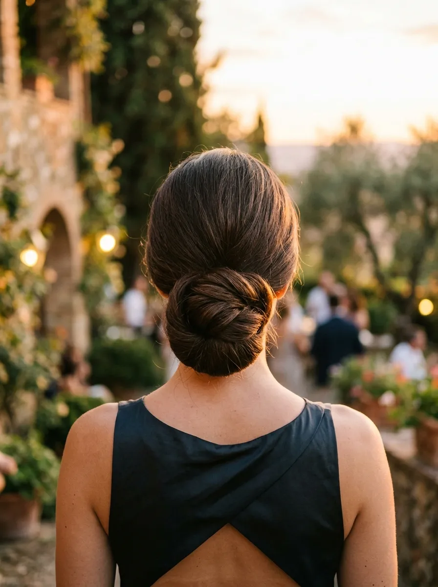 Low Bun Wrapped Ponytail