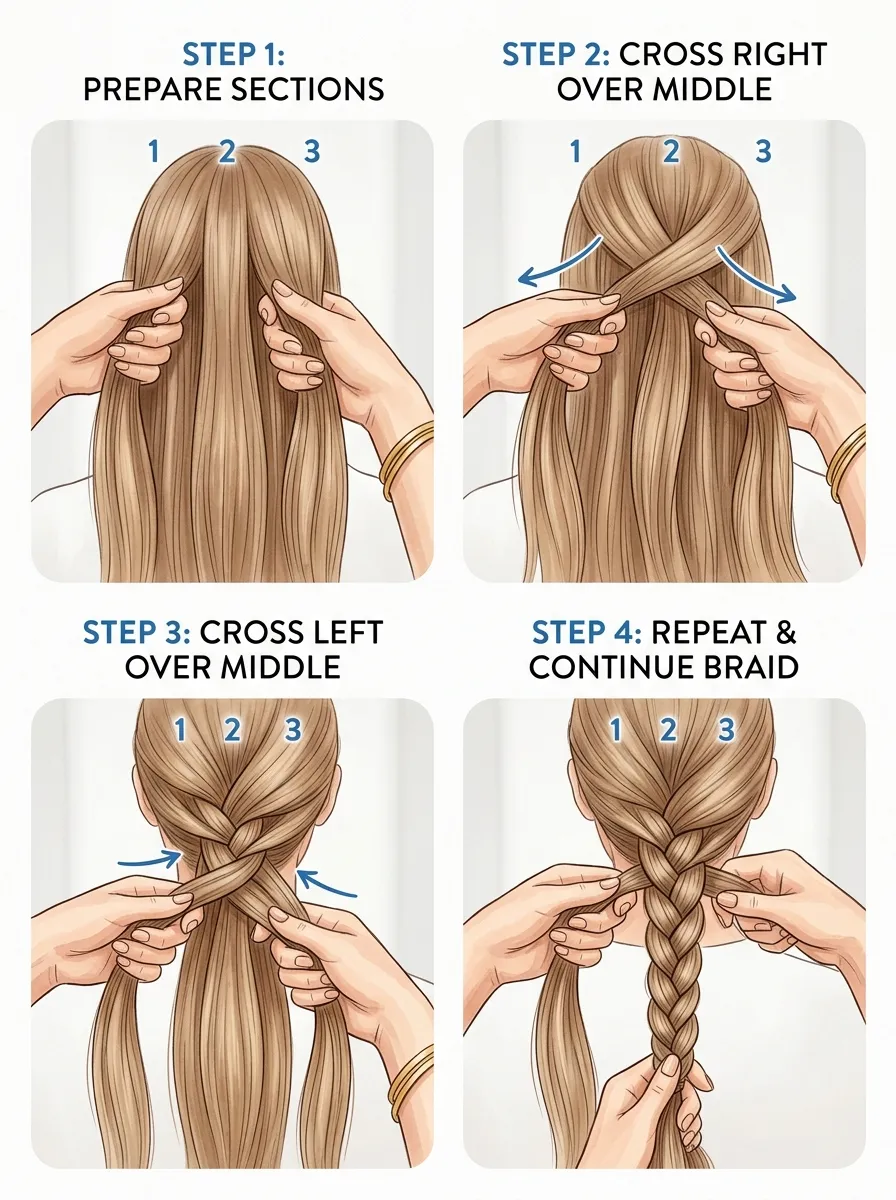 illustration style photo showing hands crossing hair