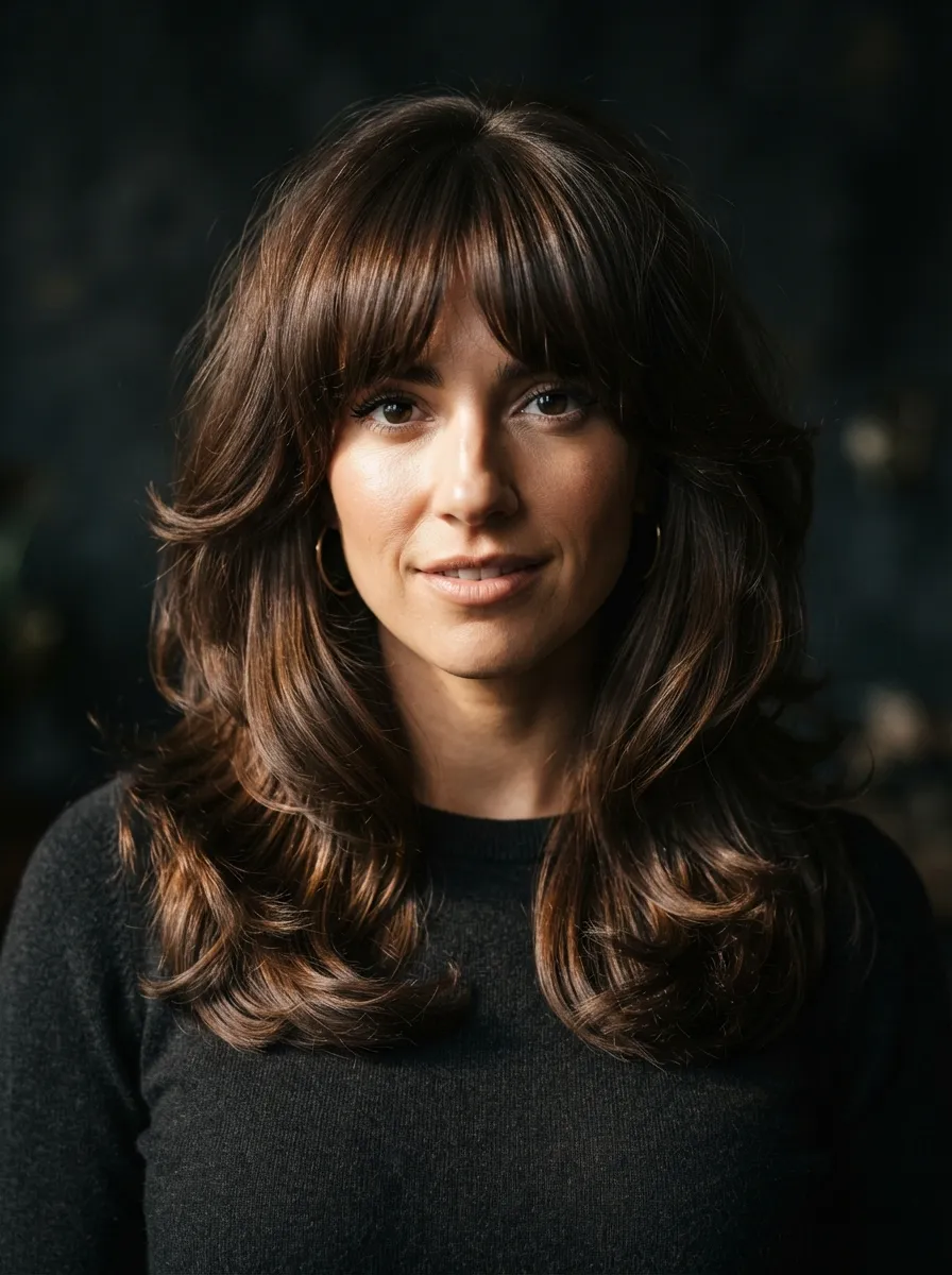Thick Curtain Bangs For Bold Volume