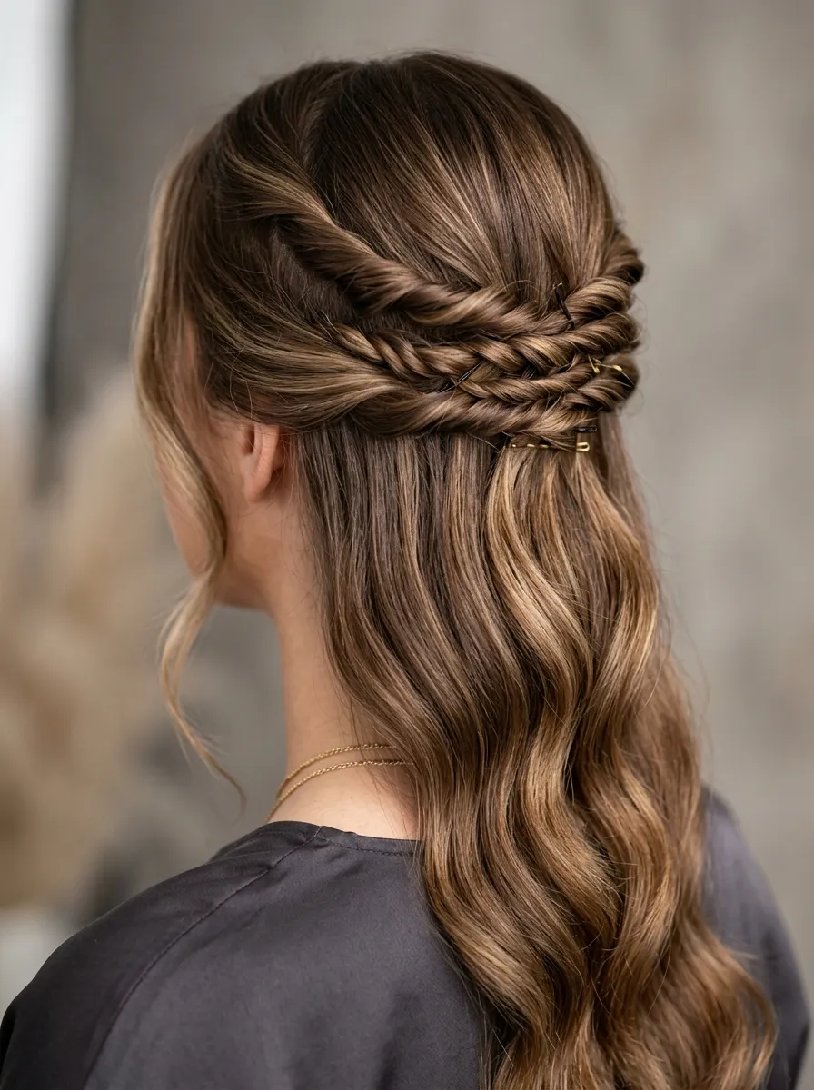 Twisted Half Up Style
