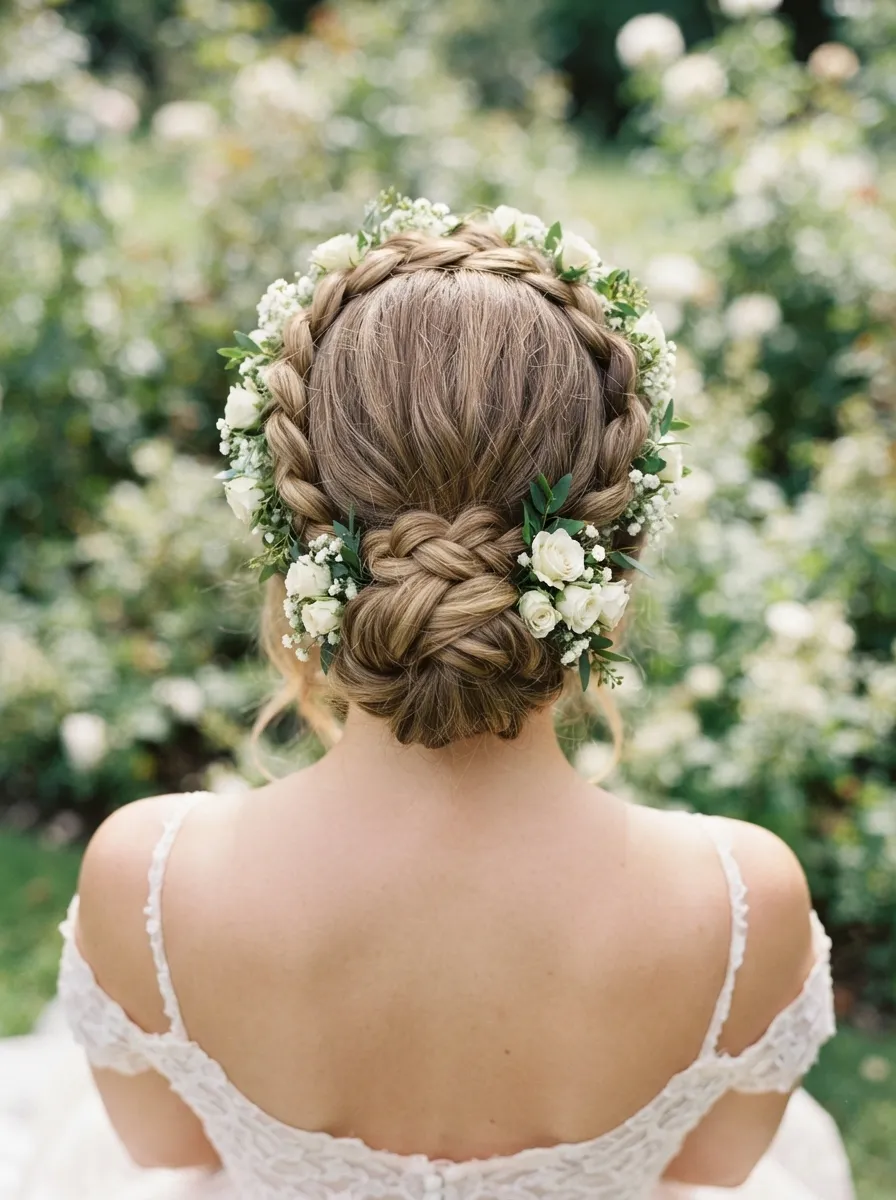 Braided Halo Bun