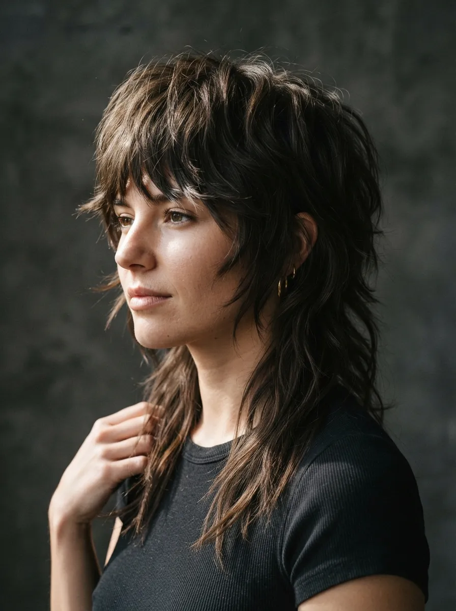 Wolf Cut Layers for Bold Volume