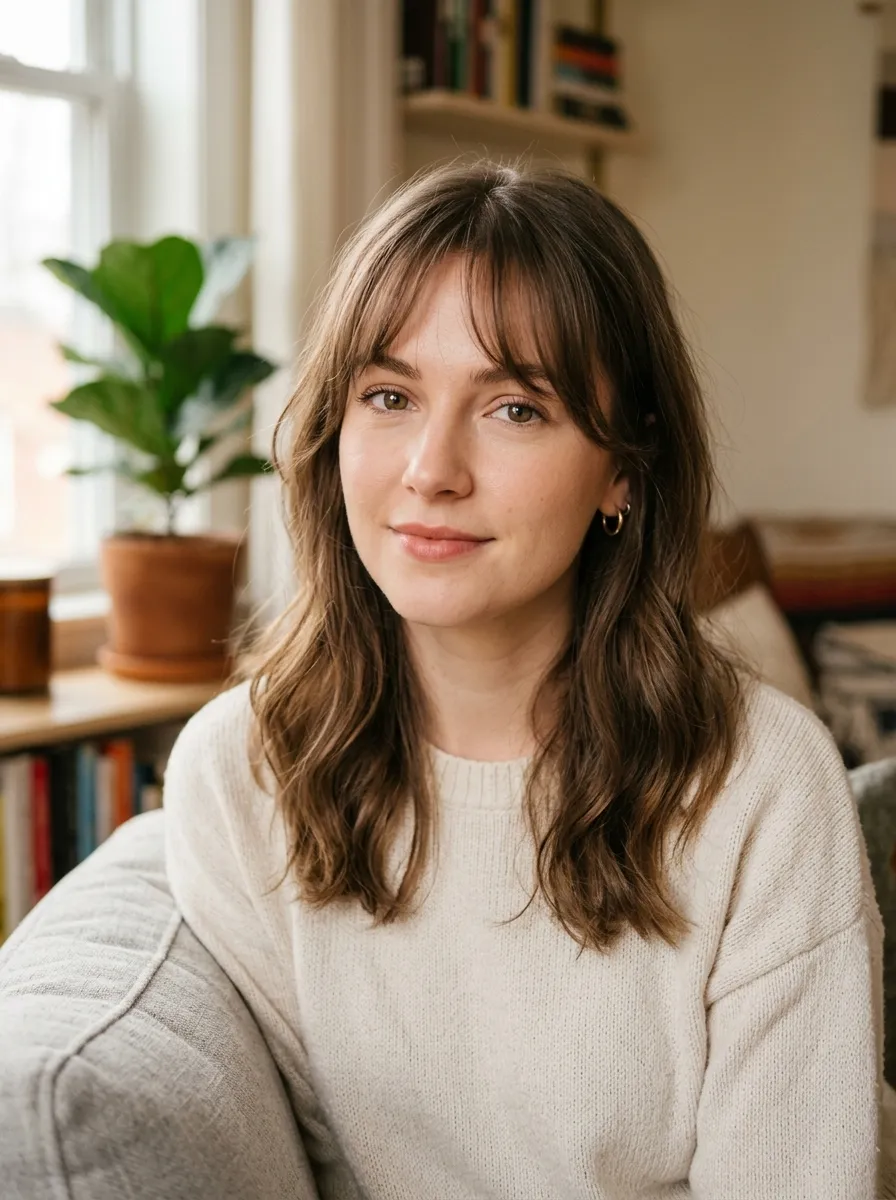 Wispy Curtain Bangs For Fine Hair