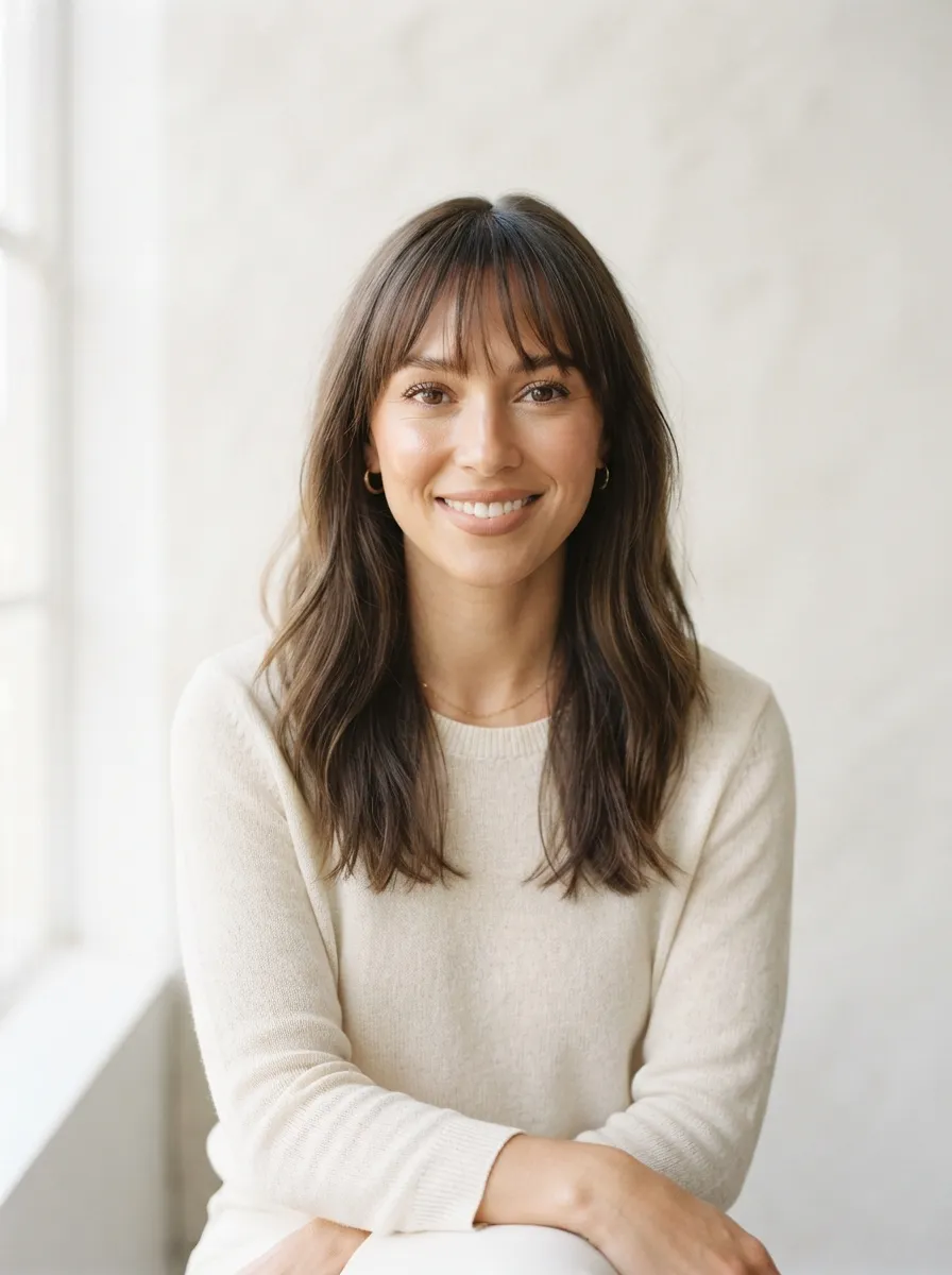 Wispy Bangs for Oval Face Shapes