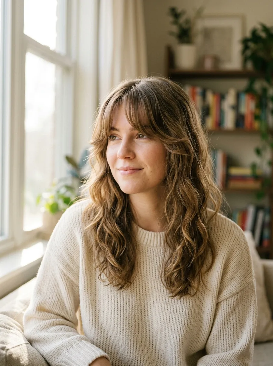 Bottleneck Bangs With Curtain Ends