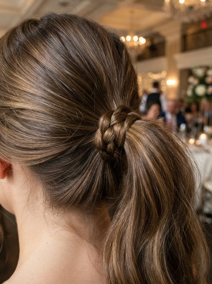 Ponytail With a Braided Wrap