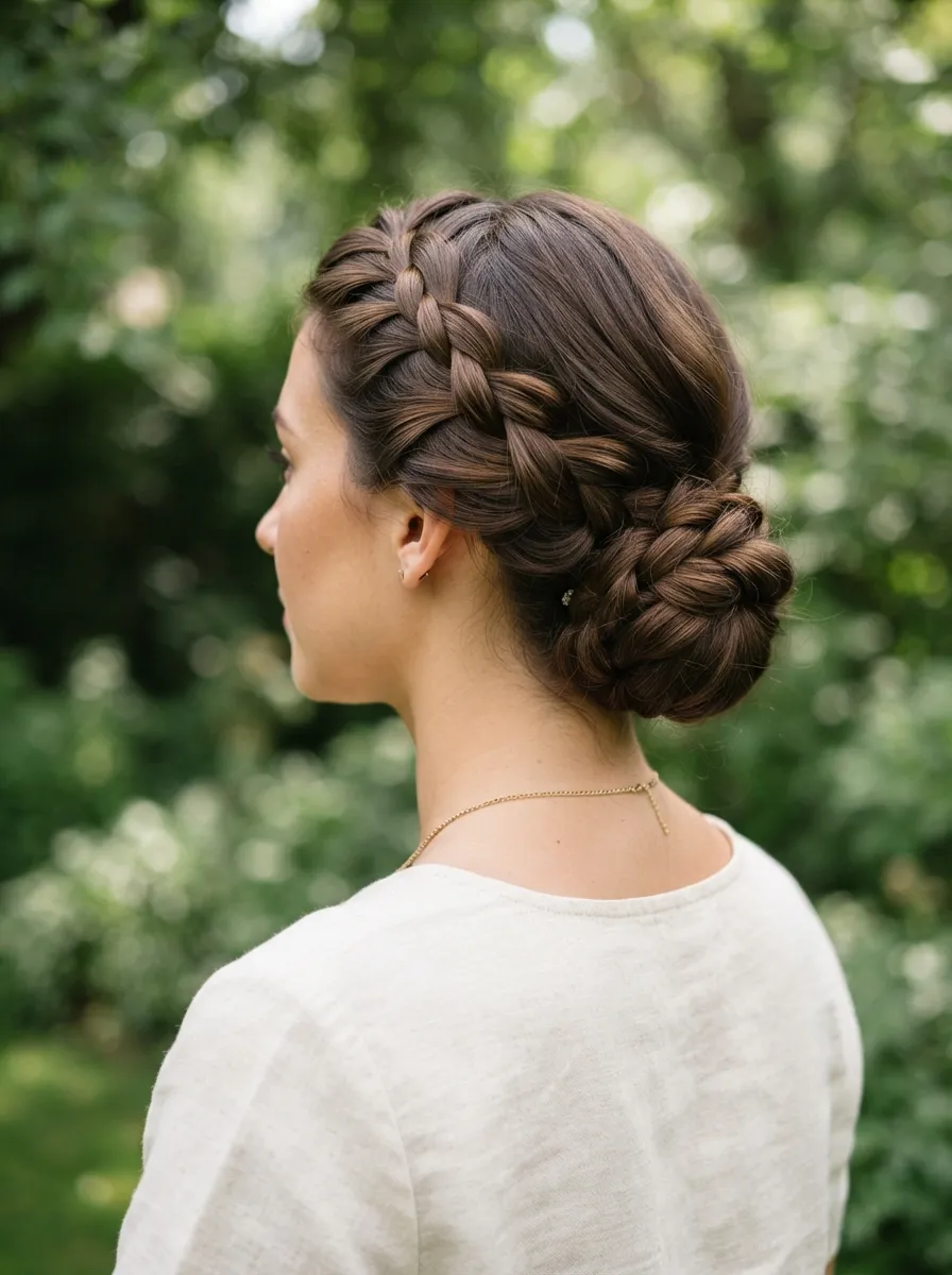 Braided Crown Bun