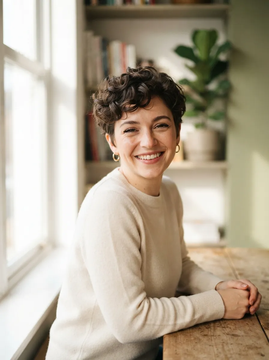 Curly Pixie Cut