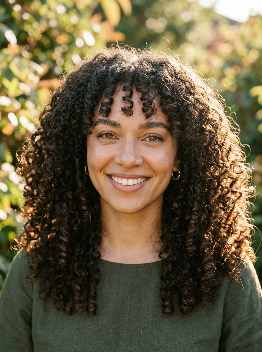 Curly Bangs for Textured Hair